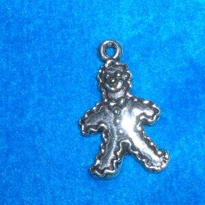 Sterling silver Gingerbread man charm